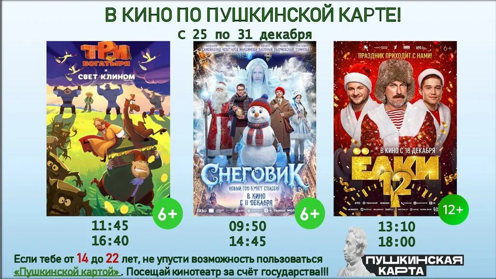Пушкинская карта 25.12